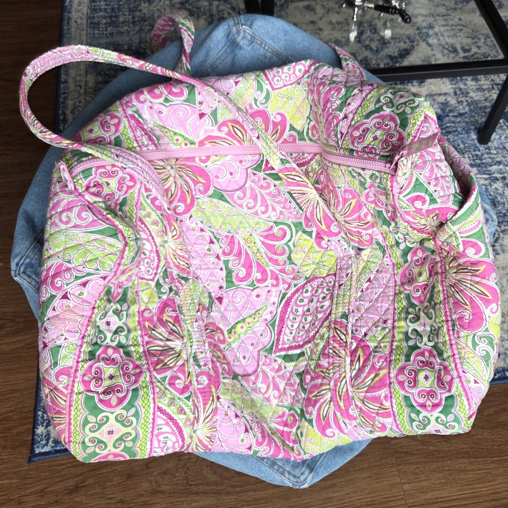Vera Bradley Pinwheel Pink Original Duffel Bag